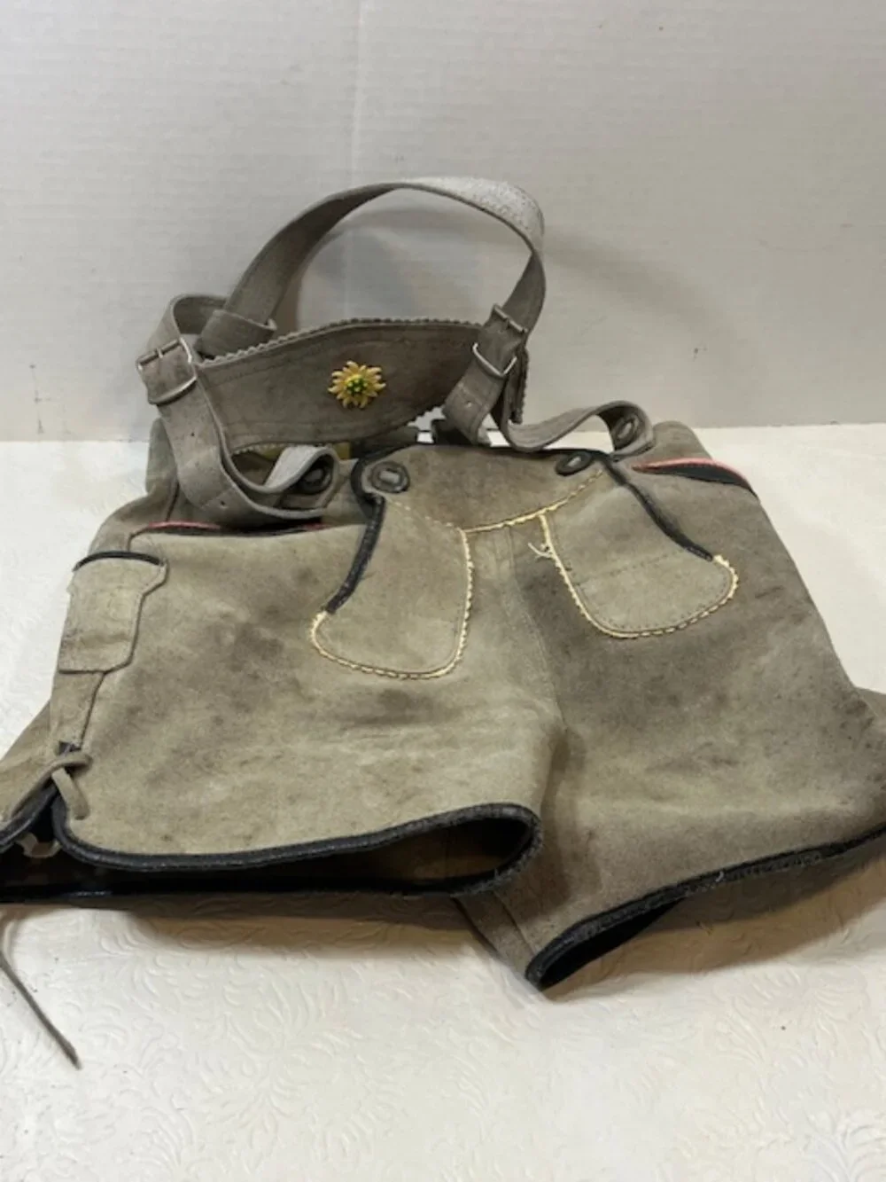 Lederhosen vintage grey